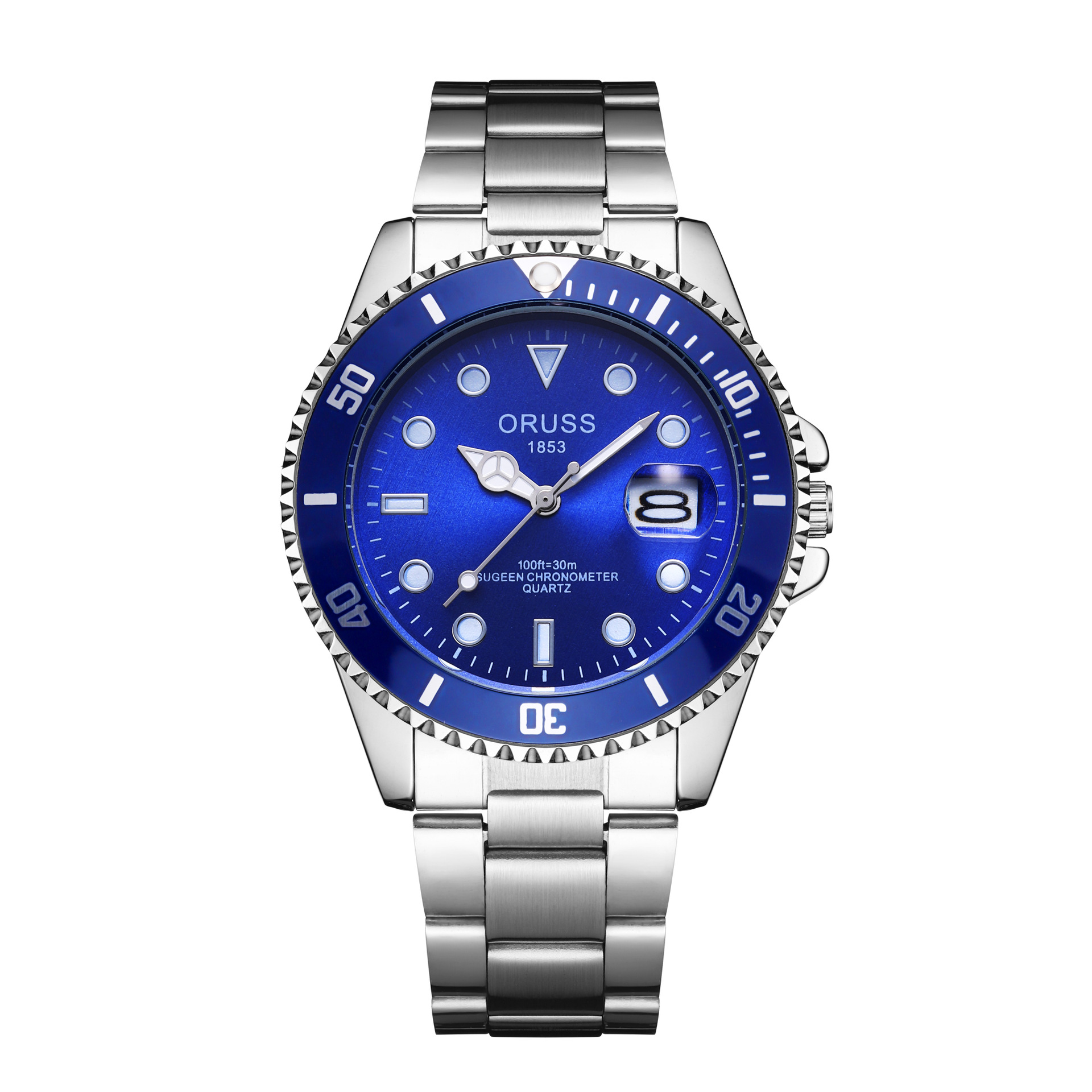 Venta al por mayor de productos genuinos reloj verde reloj de movimiento de los hombres automático impermeable cinturón de acero refinado reloj de los hombres reloj de cuarzo dominante luminoso