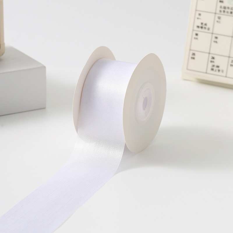 Inventario de 4cm seda de leche cinta de nieve de alta sensibilidad cinta de cabello DIY accesorios flores regalo ramo de flores cinta de flores