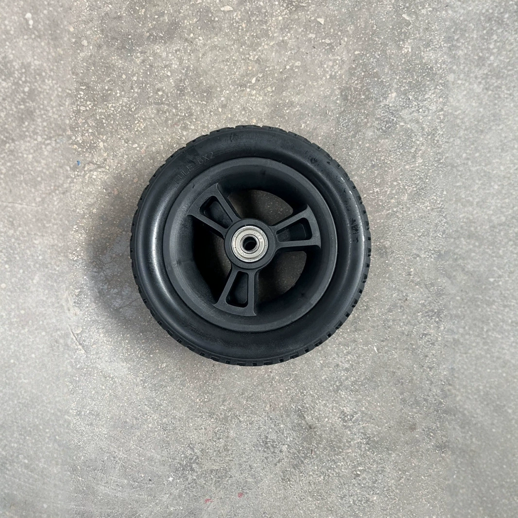 6-дюймовое переднее колесо для инвалидной коляски 7inch 8inch года, универсальное ступица с пластиковым сердечником из полиуретана, твердое колесо, 608, отверстие под подшипник, 8-колесное колесо