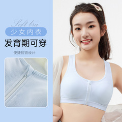 安菲雅発育期の中学生の少女のブラジャーのチェーンの金の快適な通気の穴の超弾の運動の小さいベスト