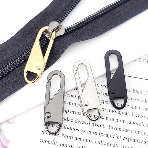 Tool-free zipper puller, detachable bag, schoolbag, coat, universal zipper, alloy zipper puller