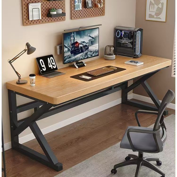 Solid Wood Computer Desk, Home Student Desk, Modern Simple Gaming Desk, Bedroom Desktop Long Work Writing Desk