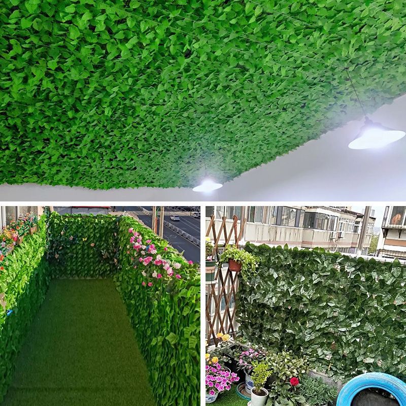 Nueva simulación de pared de plantas, decoración de hierba de hojas verdes, cerca de plástico, cerca, cerca de techo al aire libre, cerca de ingeniería de balcón