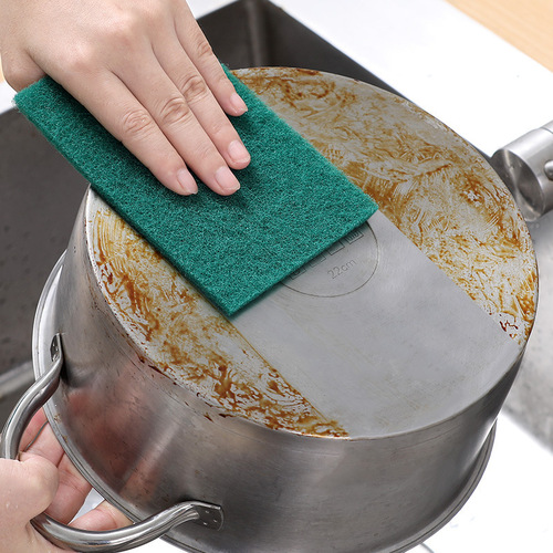 New Green King Kong scouring pad, powerful decontamination pot brush, dishwashing sponge, easy-to-clean dishcloth, cuttable