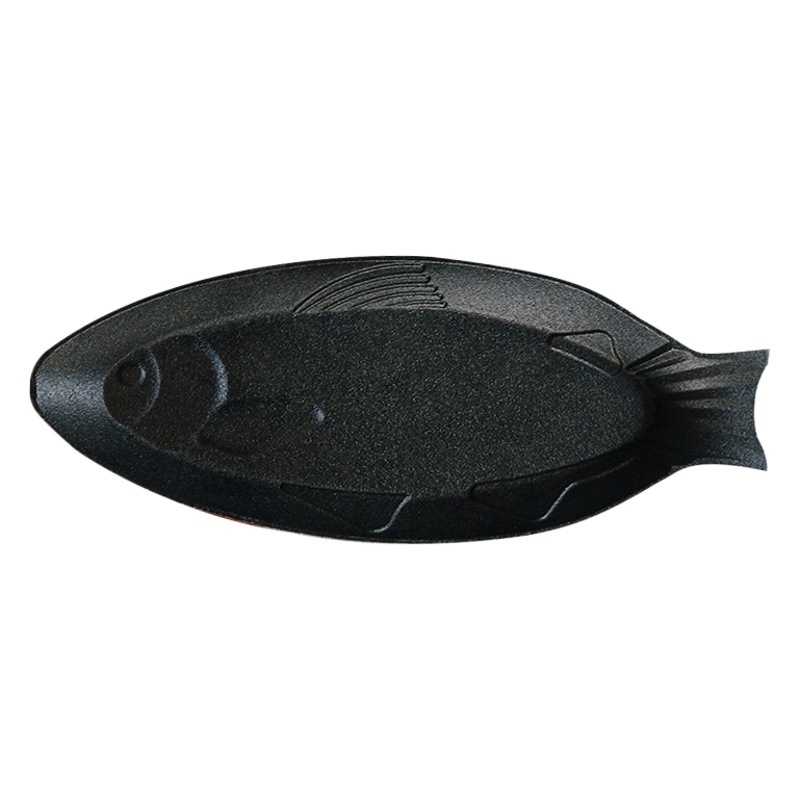 Fish-Shaped Iron Plate Baking Dish Commercial Baking Dish Thickened Baking Fish Dish Cast Iron Fish Dish Household Crucian Carp Dish Uncoated