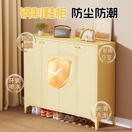 鞋柜家用门口现代简约玄关柜楼道室内钢制入户鞋架收纳储物柜