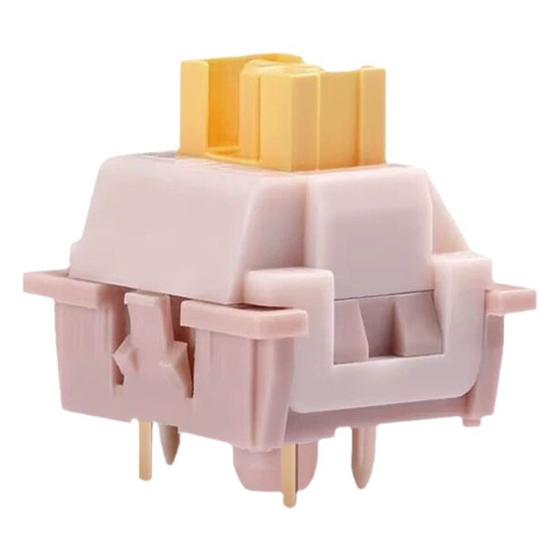 Высокотехнологичный индивидуальный механический корпус вала клавиатуры кремовый желтый про Персик с возможностью горячей замены клавишный переключатель линейный бесшумный