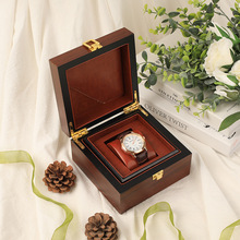 现货烤漆手表包装盒情侣首饰木质收纳盒定做透明腕表盒子小单定制