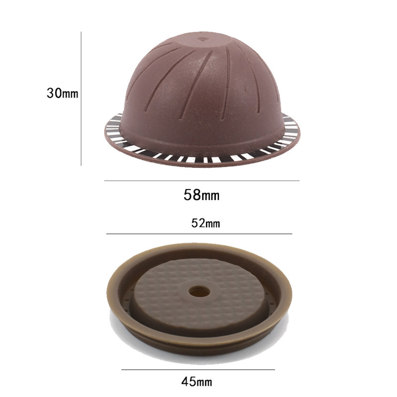 Compatible Nespresso Vertuo Coffee Capsule Shell Repeatable Silicone Lid Italian Concentrated Grease Shell