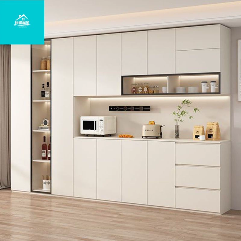 Буфет из массива дерева, простой современный настенный высокий шкаф для гостиной, винный шкаф, многофункциональный шкаф для хранения