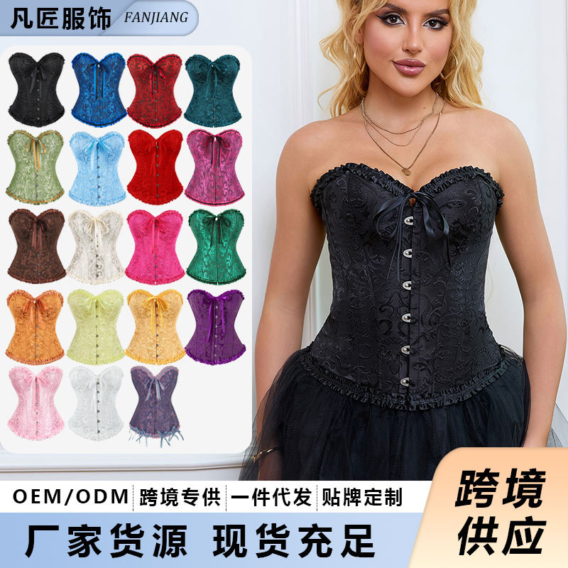 Hot-selling corset can be worn outside Internet-famous popular chest-supporting abdominal palace corset back lace-up body-shaping garment