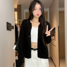 针织毛衣开衫女新款百搭洋气小衫外套春秋款