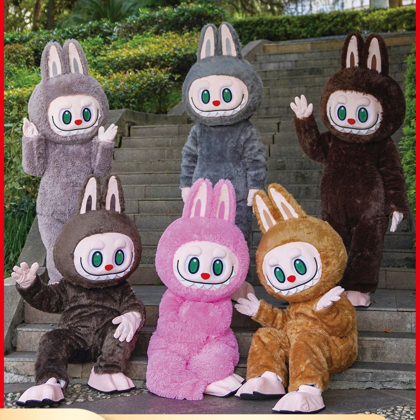 卡通人偶服装泡泡玛特精灵兔子网红充气人偶玩偶服