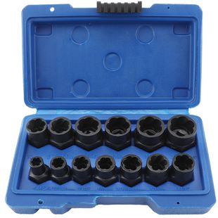 ​ 13-Piece Set of Damaged Nut Broken Wire Extractor Broken Head Screw Removal Tool Tire Slipping Professional Set
