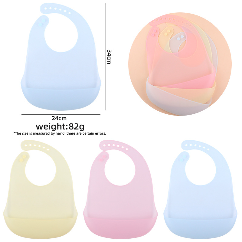 Nuevo bebé babero de silicona ultra-delgado babero impermeable resistente a las manchas bebé babero
