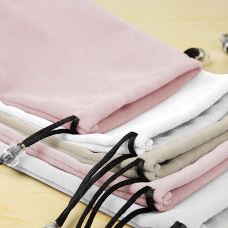 Thickened Velvet Drawstring Pocket Dustproof Mobile Phone Power Bank Protective Bag Mobile Power Supply Headphone Data Cable Storage Bag