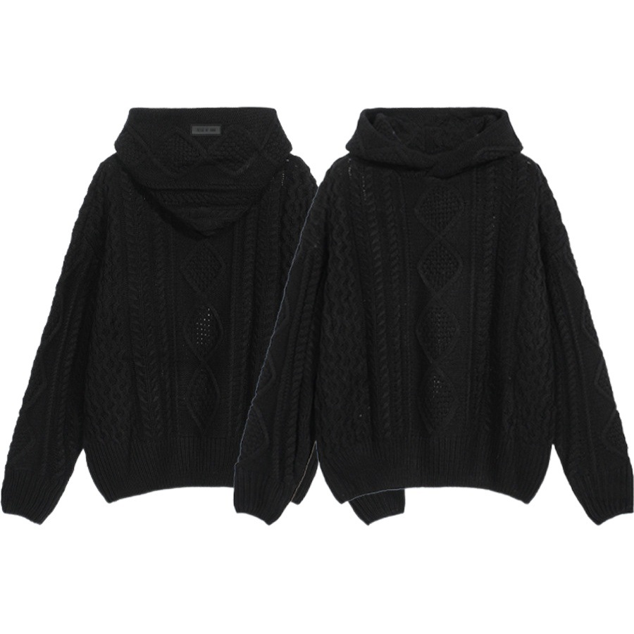 23FW nueva serie FOG ESSENTIALS High Street color sólido suéter hombres y mujeres sueltos suéter con capucha moda