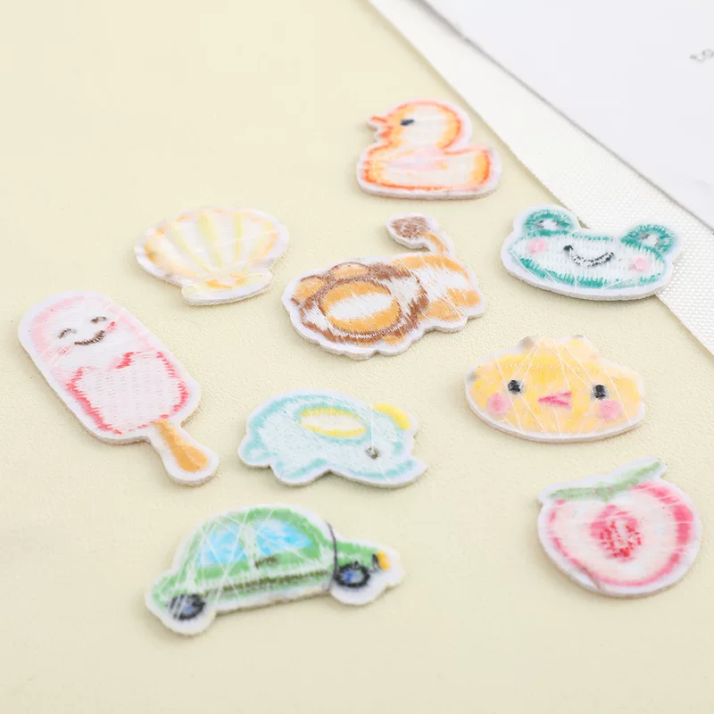 Cartoon machine embroidery embroidery cloth patch DIY handmade bag hole patch Clothes patch Towel cloth patch E18