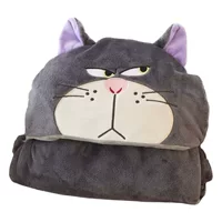Мультяшный милый Люси Кот плащ с капюшоном одеяло Студенческая шаль утолщенный теплый плащ для сна офисное одеяло для кондиционирования воздуха
