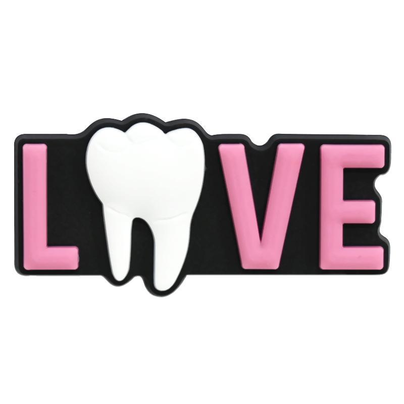 Hebilla de bolsa de agujero, cuidado creativo, zapatos de dientes, accesorios de bolsa de agujero de flor, accesorios de bricolaje, accesorios de zapatos de dibujos animados, accesorios, serie d