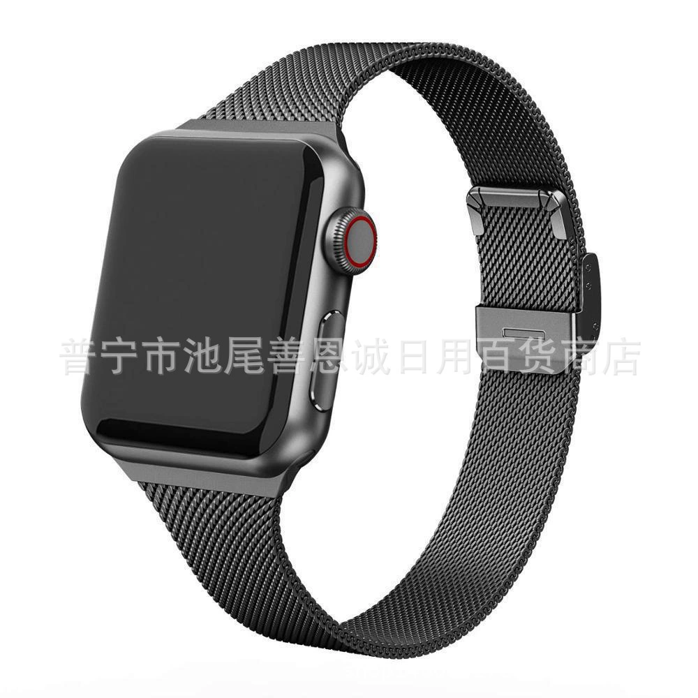Подходит для Apple Watch iwatch11/98SE узкая стальная миланская цепочка ремешок из металла 49/45 мм