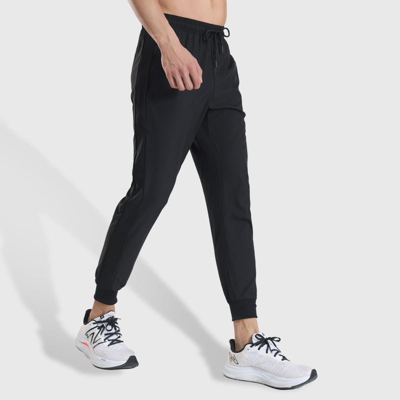 Pantalones de seda de hielo para hombres de verano ultra delgados pantalones de secado rápido, elásticos ociosos y respirables pantalones deportivos al aire libre para hombres