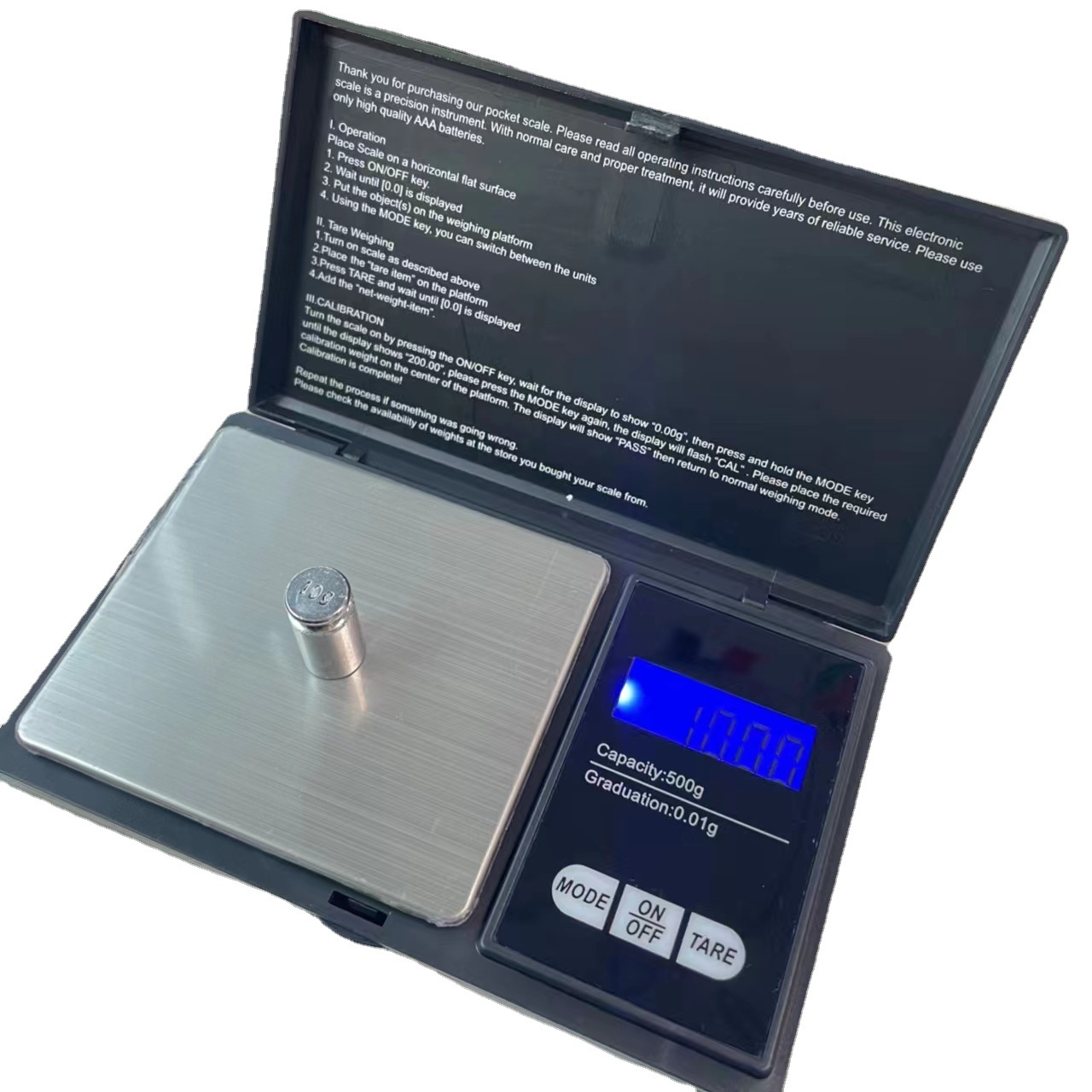 Comercio exterior CS joyería escala mini Inglés Escala electrónica de alta precisión gramo escala portátil de bolsillo Escala de oro Escala electrónica