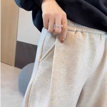 小个子加绒哈伦裤女秋冬款2025秋冬新款宽松百搭休闲加厚卫裤