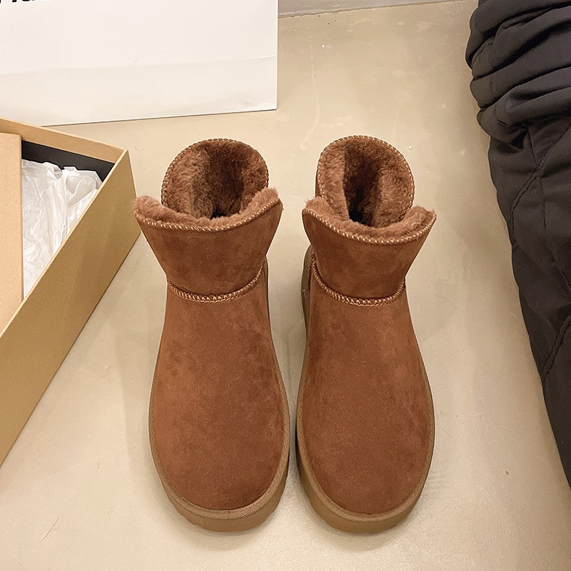 Botas de Nieve Cortas de Piso de Caucho, Ligero, Antideslizante, Térmico, Resistente al desgaste para Uso Diario