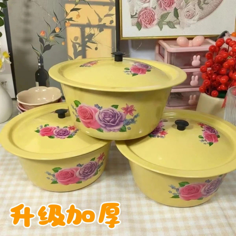 업그레이드 및 두꺼워짐: 세 개의 냄비와 세 개의 뚜껑이 있는 20cm [핫 스타일]