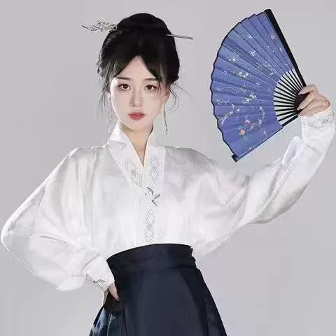 Новый 2024 год Sea Xianshan оригинальная печать новый китайский конский noodles skirt set aircraft sleeve sleeve daily popular Tongming mother