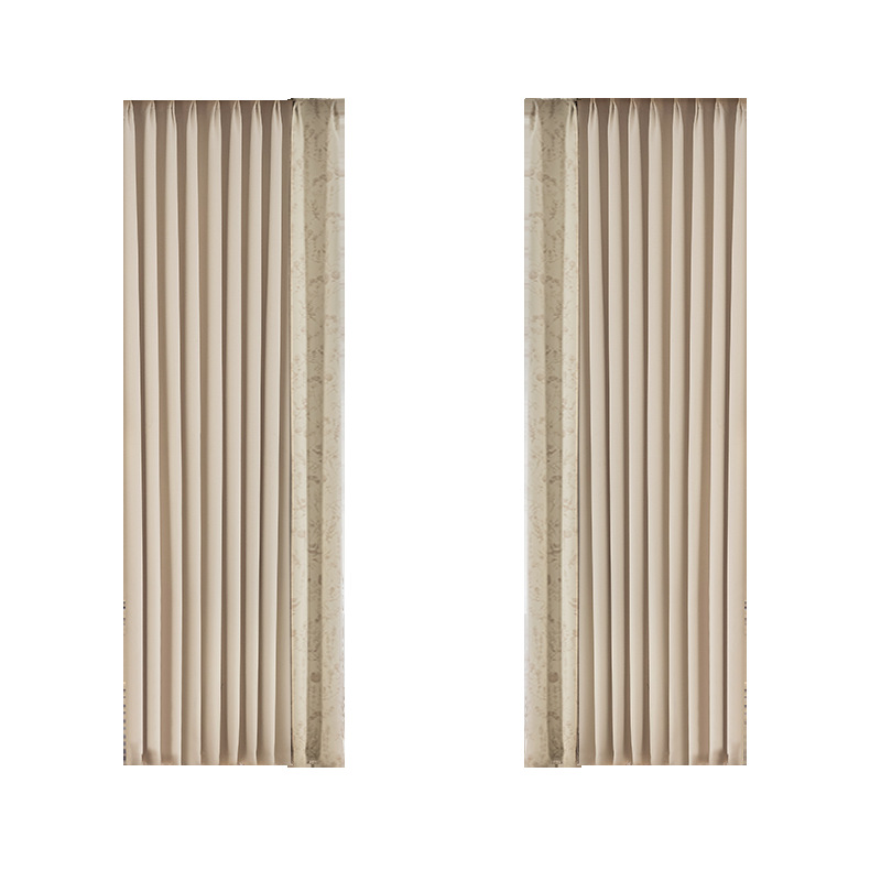 Romántico retro estilo francés sala de estar lujo ligero alto sentido dormitorio cortina de sombra nueva cortina de nieve de crema