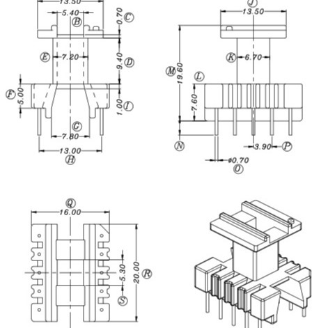 EE19电木骨架变压器骨架通信骨架EE19电源骨架可配套磁