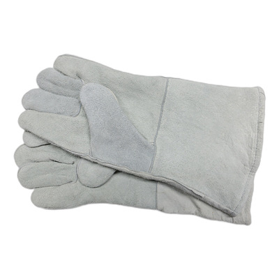 漢盾 HD-DR2022-1 淺灰色牛皮掌布內襯隔熱電焊手套 10副/打