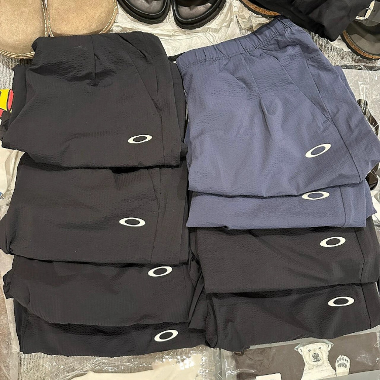 Cross-Border Summer Limited Oakley Quick-Drying Shorts for Men and Women Outdoor Sports Breathable and Light Bubble Sand Five