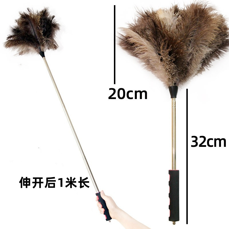 Plumero de pollo hogar sin pelusa eliminación de polvo del coche artefacto eliminación de polvo electrostática plumero pluma de avestruz plumero limpieza