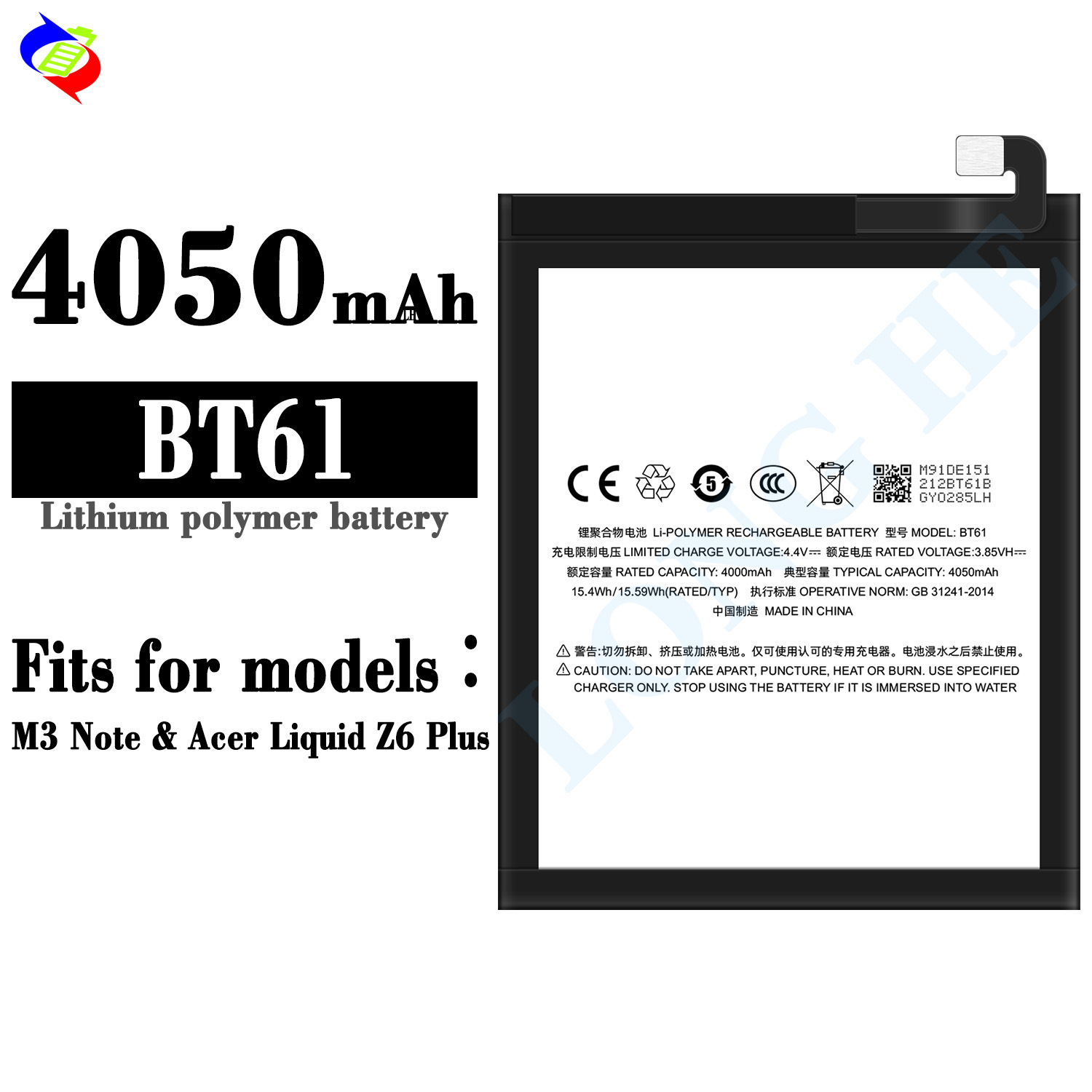 适用于魅族魅蓝NOTE3 M3 Note/L681魅蓝NOTE5电池BT61直内置电板