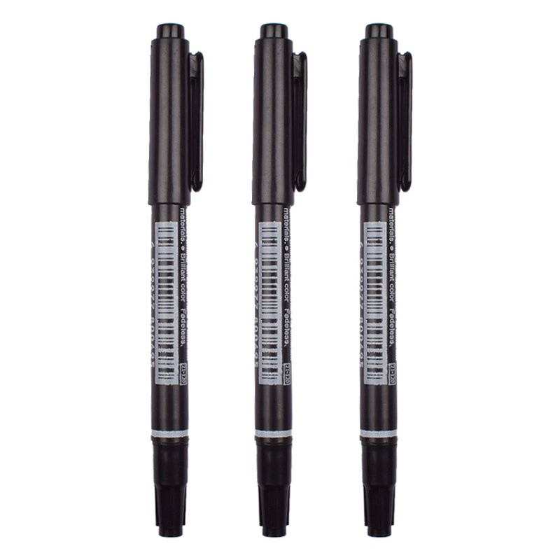 Маленький двуглавый маркер Черный Быстросохнущий крючок на водной основе очень тонкая маркерная ручка 120 маркер на водной основе оптом