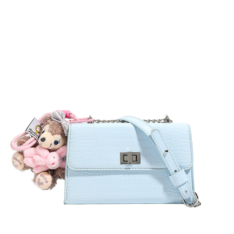 Bolsa de cadena de moda transfronteriza de cocodrilo 2026 nueva moda multifuncional bolso cuadrado de lujo extranjero bolso de hombro ligero