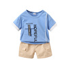 Children's sports cotton summer clothing, summer trousers, set, 2022 collection, western style, Korean style, oversize