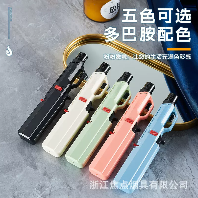 新款装饰可倒置直冲喷火枪防风充气雪茄艾灸小喷枪户外打火机