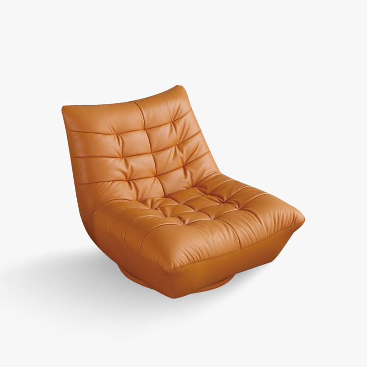 Nordic design lazy plush caterpillar sofa chair bedroom leather tatami small apartment luxury children's single swivel chair