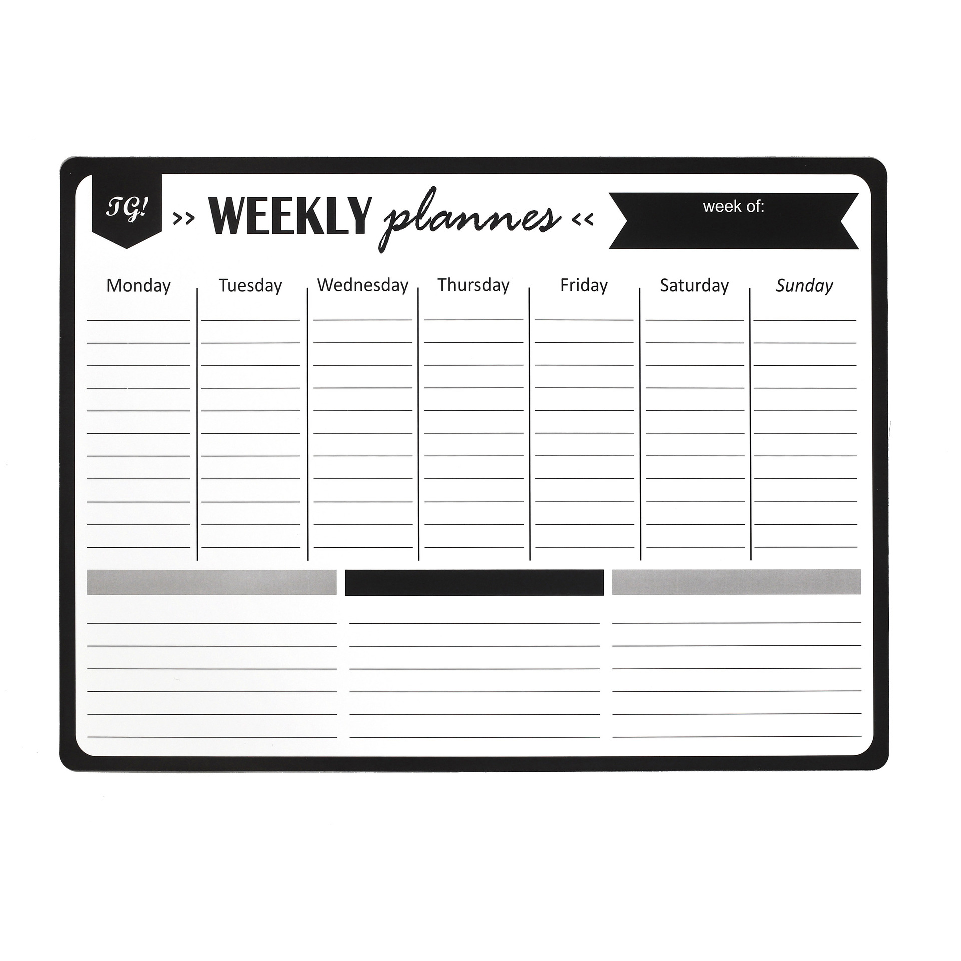 Notas Magnéticas Borrables para Nevera, Horario Mensual, en Inglés, Juego para Organización, Transfronterizo image 5