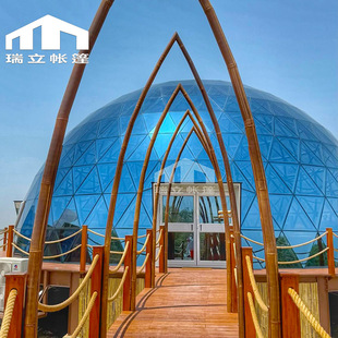 Customized 15m Glass Spherical Tent Large Event Starry Sky Room High-End Hotel Tent Restaurant Thermal Insulation and Sound Insulation