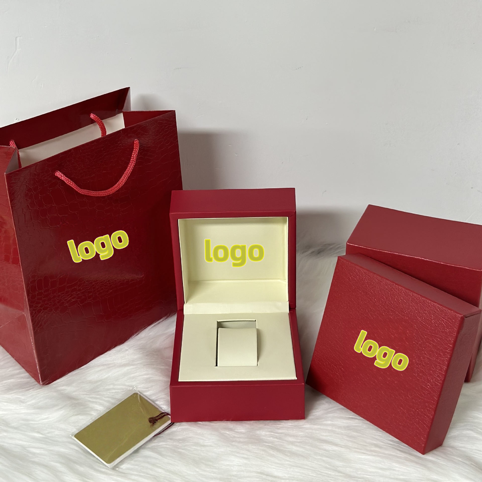 Factory Direct Sales Kajia High-End Watch Gift Box Leather Flip Cover Kajia Full Set Gift Box Watch Storage Watch Box