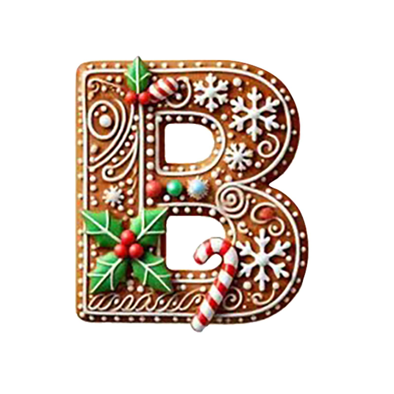 Explosiones transfronterizas de Navidad 26 árboles de Navidad pan de jengibre letras decoraciones mini letras colgante colgante