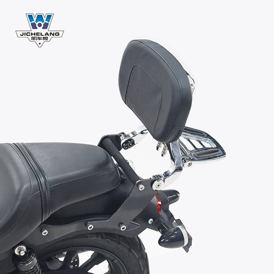 Muscle car Wolf applicable Motorcycle tail - yiqi-v8-multi-function-backrest-silver-front-and-rear-telescopic-height-adjustable