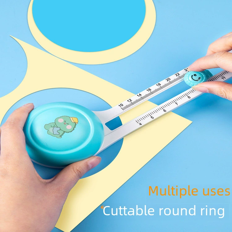 卡美 Cutting instrument Children's handbook DIY plastic round paper cutting machine arc tie knife positioning cutting tool