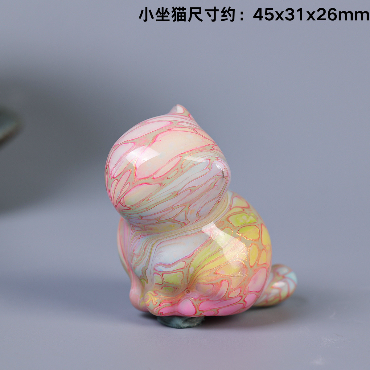 杭州霊隠漆猫シリーズ カラフルで可愛い猫 招き猫 漆塗り置物 文玩装飾