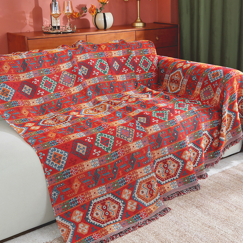 Ethnic Style Sofa Cover All Season Full Protection Sofa Protector_voghion.com
